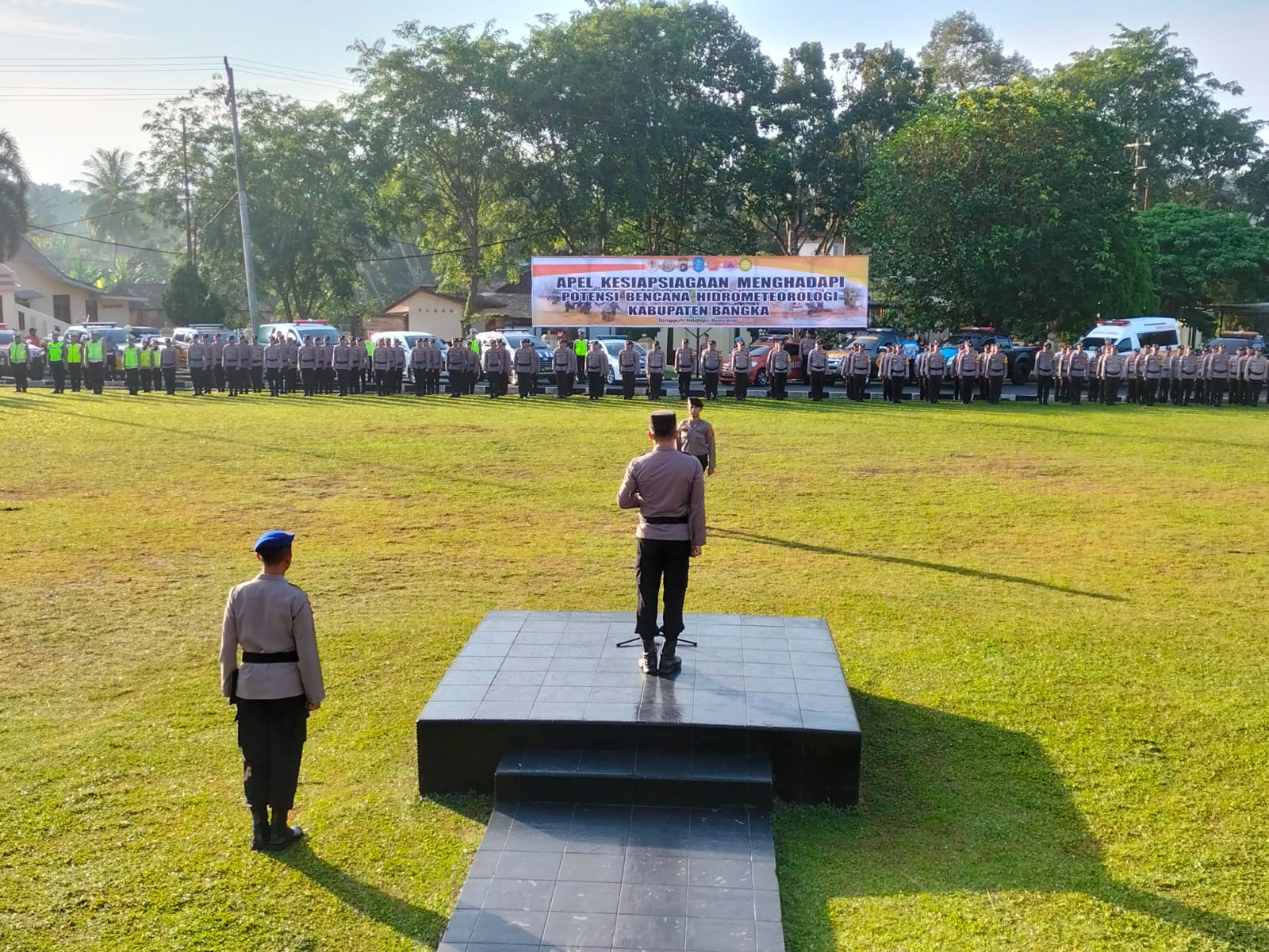 Komandan Kodim 0413/Bangka Menghadiri Apel Kesiapsiagaan Menghadapi Potensi Bencana Hidrometeorologi 