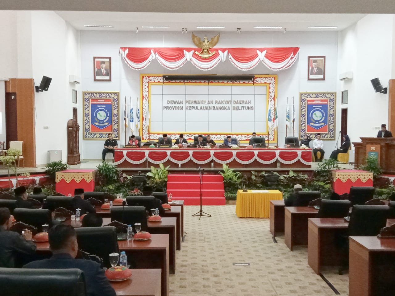 Kasrem 045/Gaya Hadiri Rapat Paripurna DPRD Provinsi Babel