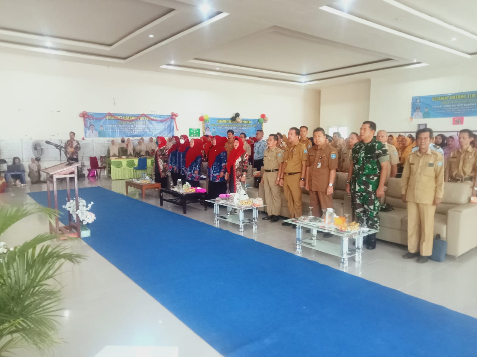 Anggota Koramil 431-02/Mentok Hadiri Kegiatan Lomba HKG PKK Tingkat Provinsi Babel