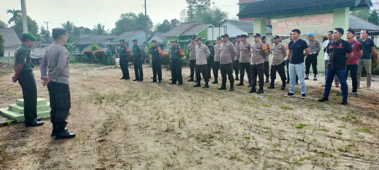 Sinergitas TNI dan Polri, Koramil 0413-08 Sungai Selan dan Polsek Sungai Selan Laksanakan Apel Bersama