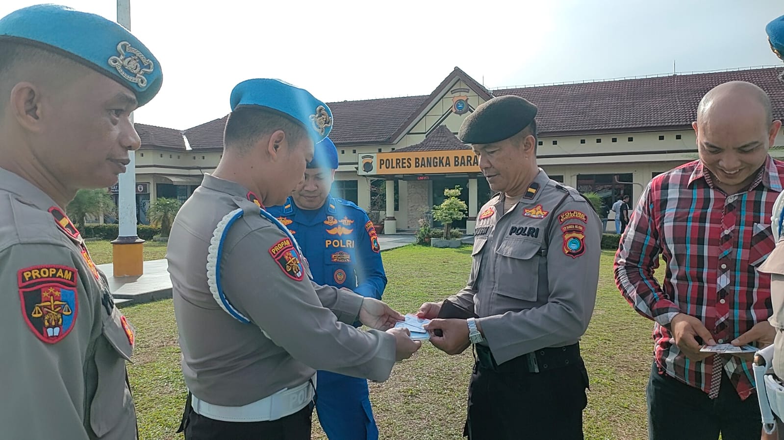 Tes Urine Dan Cek Kedisiplinan Anggota, Propam Polda Kepulauan Babel Gelar Gaktibplin Di Polres Bangka Barat