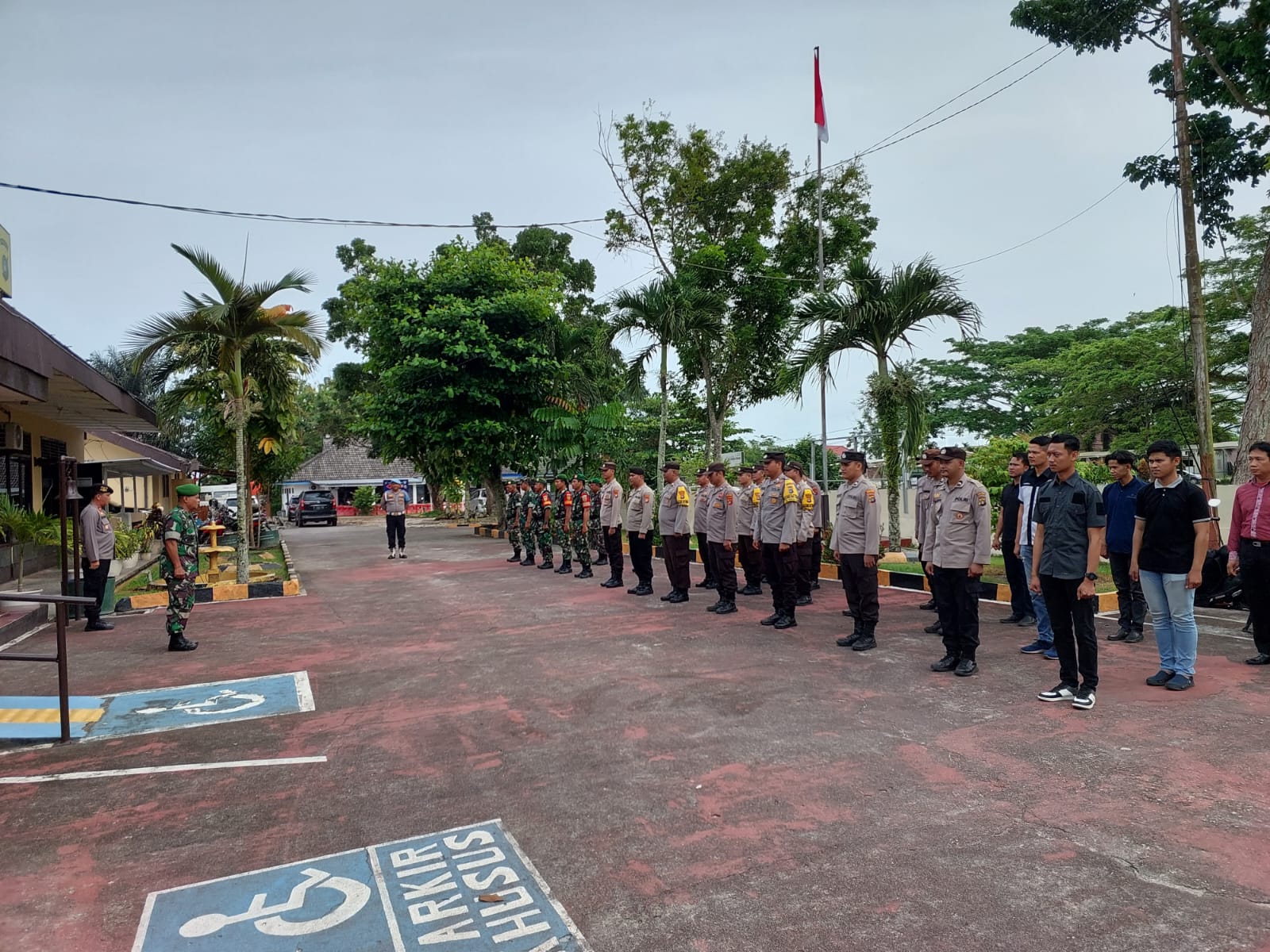 Kapten Cba Sugiono Wadanramil Pimpin Apel Gabungan Sinergitas TNI-Polri 