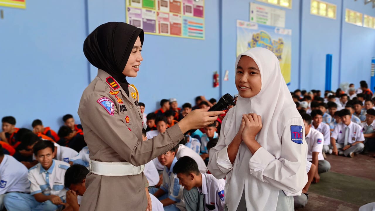 Upaya Kampanyekan Keselamatan Sat Polres Bangka Lakukan Kegiatan Police Goes To School 