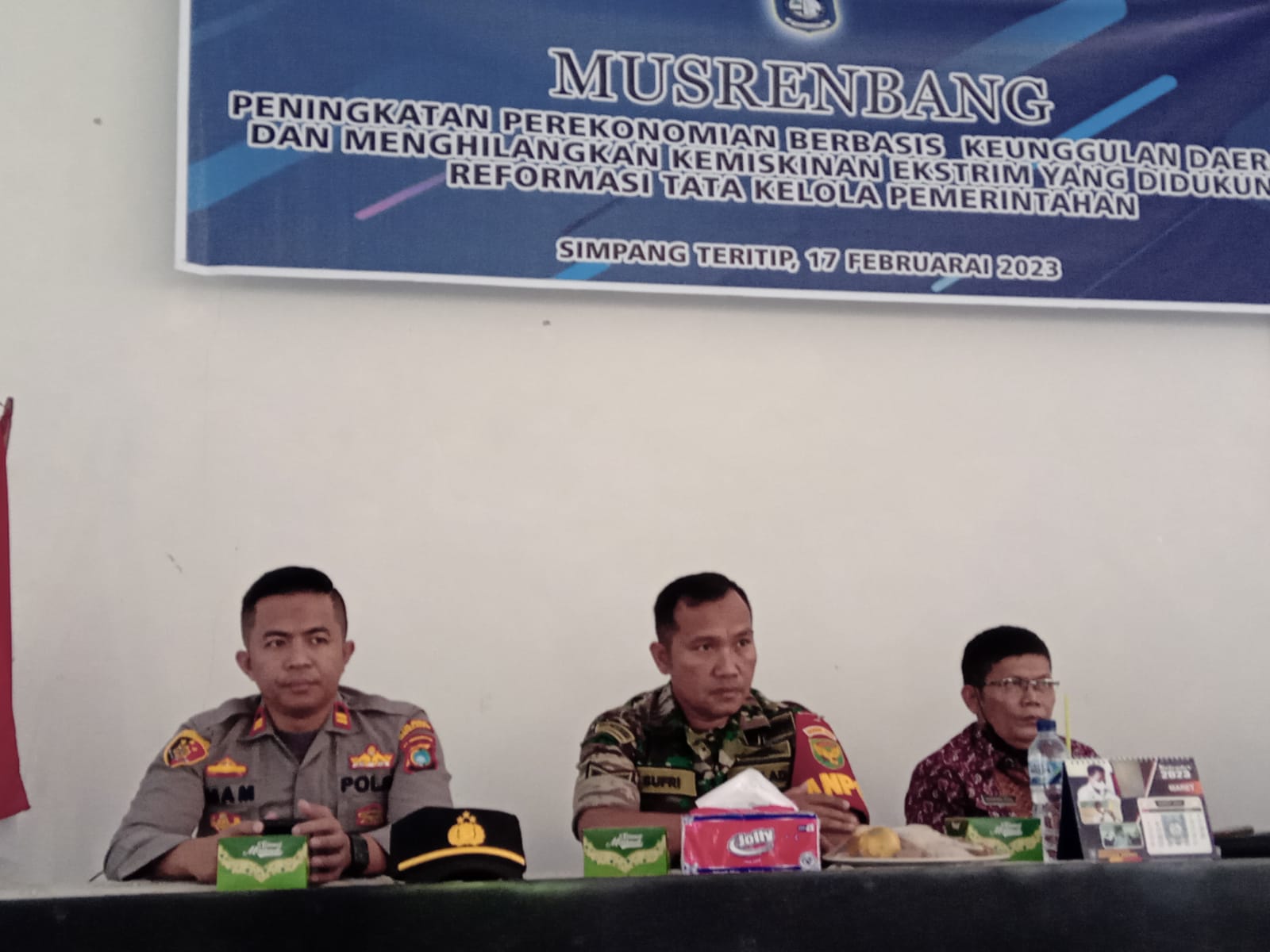 Danposramil Simpang Teritip, Serma Sufri Menghadiri Giat Musrenbang RKPD Kecamatan Simter Tahun 2023