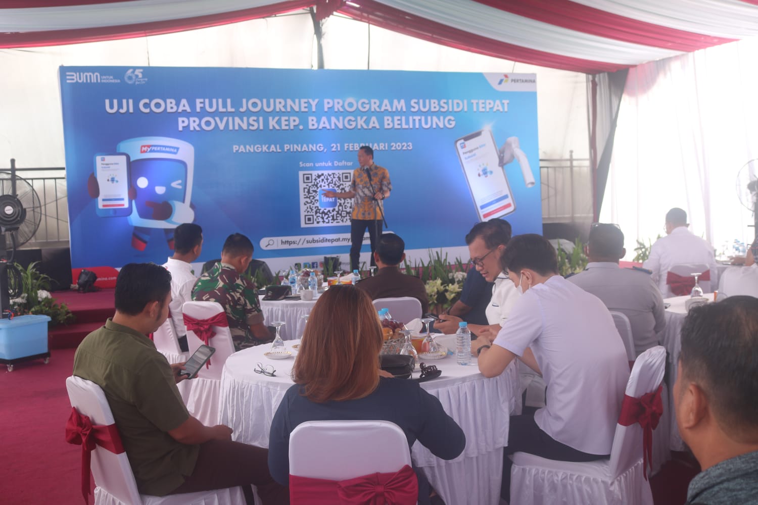 Kasrem 045/Gaya Hadiri Acara Uji Coba Full Cycle Program Subsidi Tepat di Babel