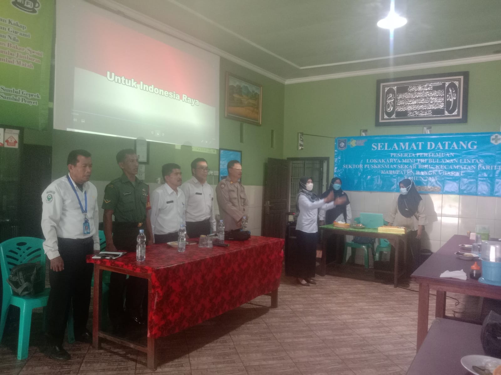 Babinsa Koramil 431-01/Jebus Menghadiri Giat Loka Karya Mini Lintas Sektor Puskesmas Desa Puput