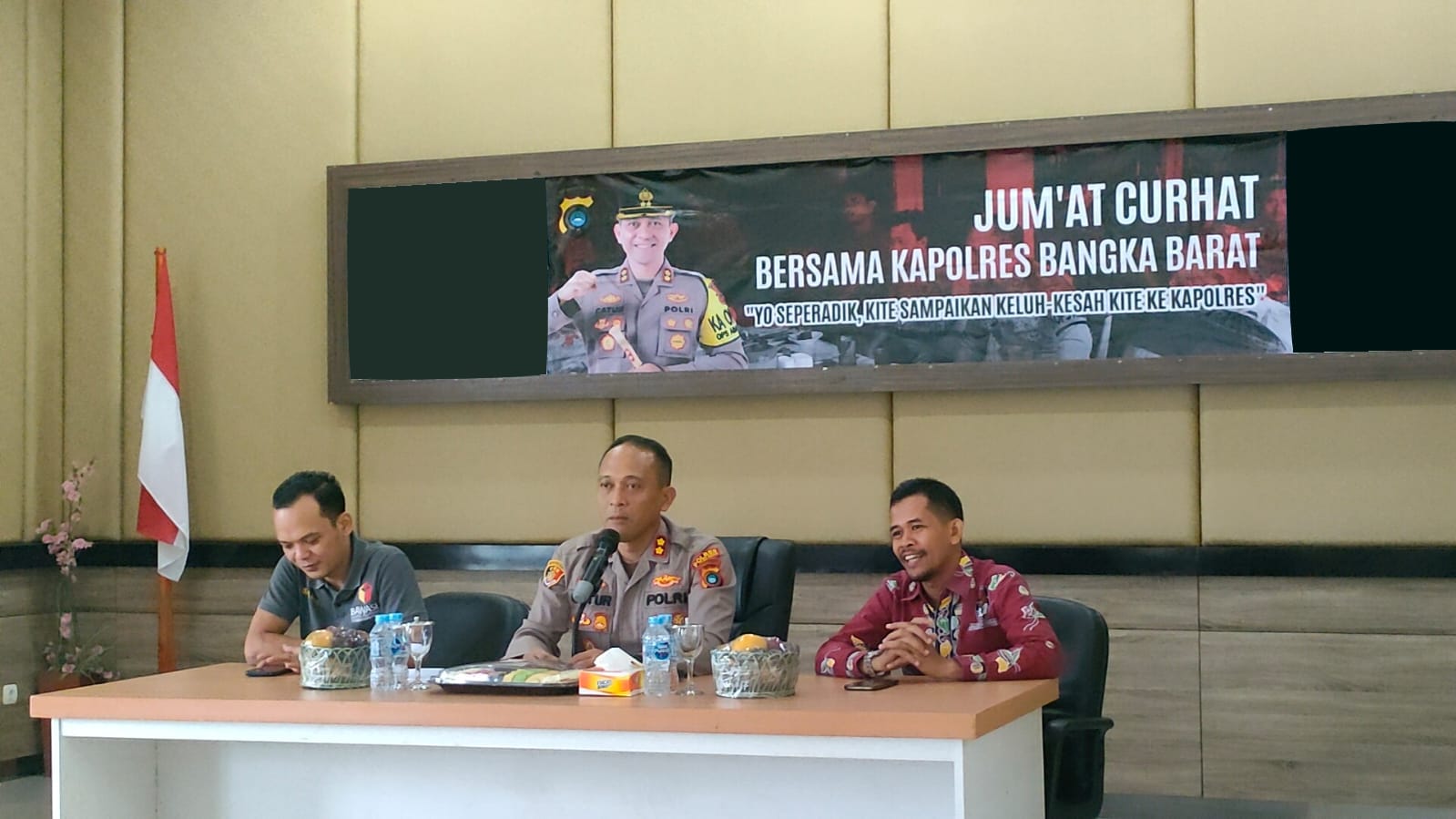 Jumat Curhat, Polres Bangka Barat "Sinergitas Menuju Pemilu Damai Tahun 2024"