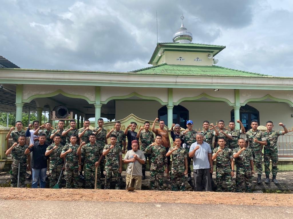 Yonif 147/Kgj Laksanakan Karya Bhakti Sebagai Wujud Kemanunggalan TNI-Rakyat