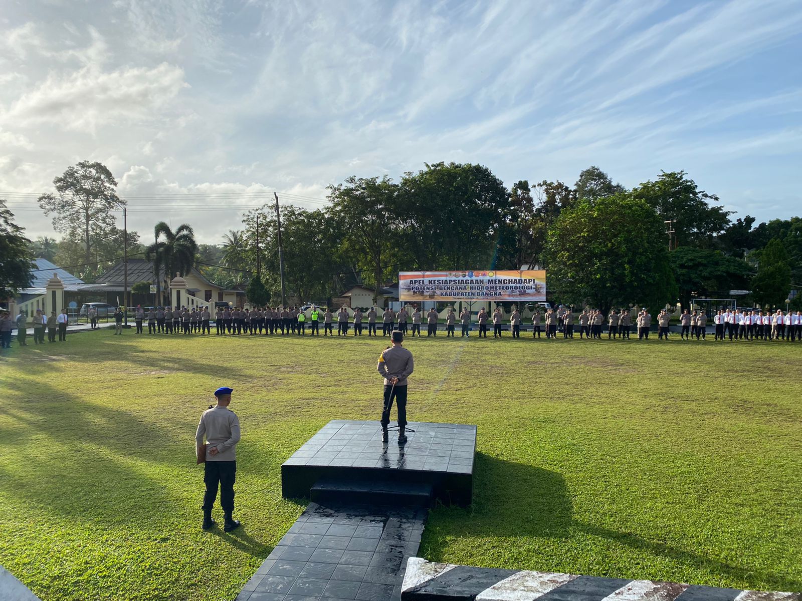 Kapolres Bangka Pimpin Apel Jam Pimpinan di Lapangan Apel Polres Bangka