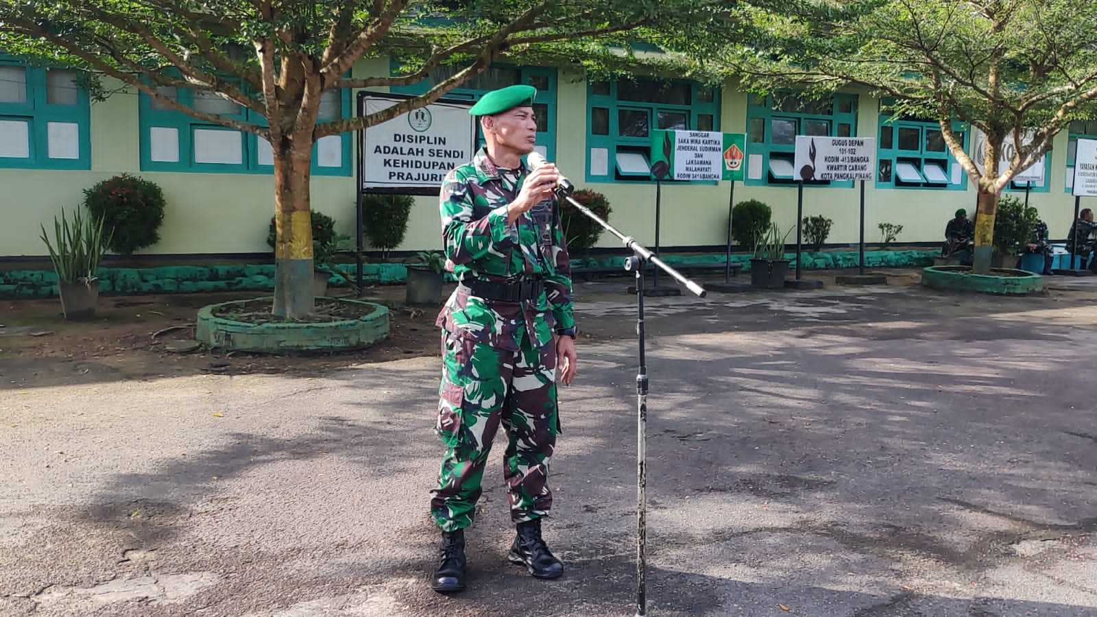 Prajurit TNI dan ASN Kodim Bangka Latihan PBB Bersenjata Usai Laksanakan Upacara