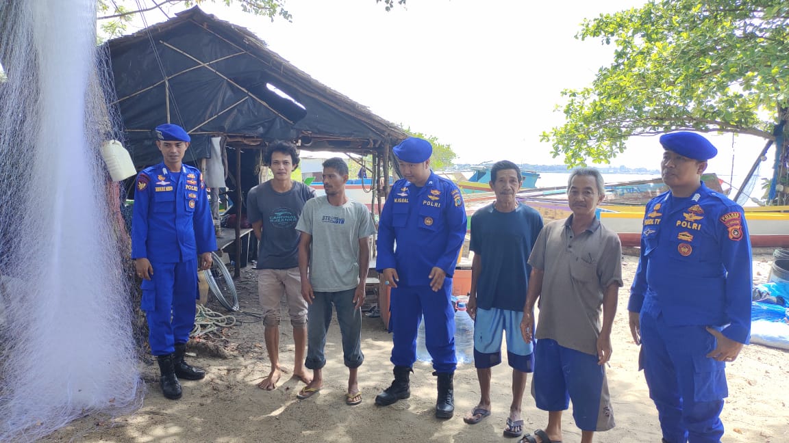 Sat Polair Polres Bangka Barat Melaksanakan Kegiatan Bintibmas dengan Kelompok Nelayan DKP CINTA DAMAI Kecamatan Muntok