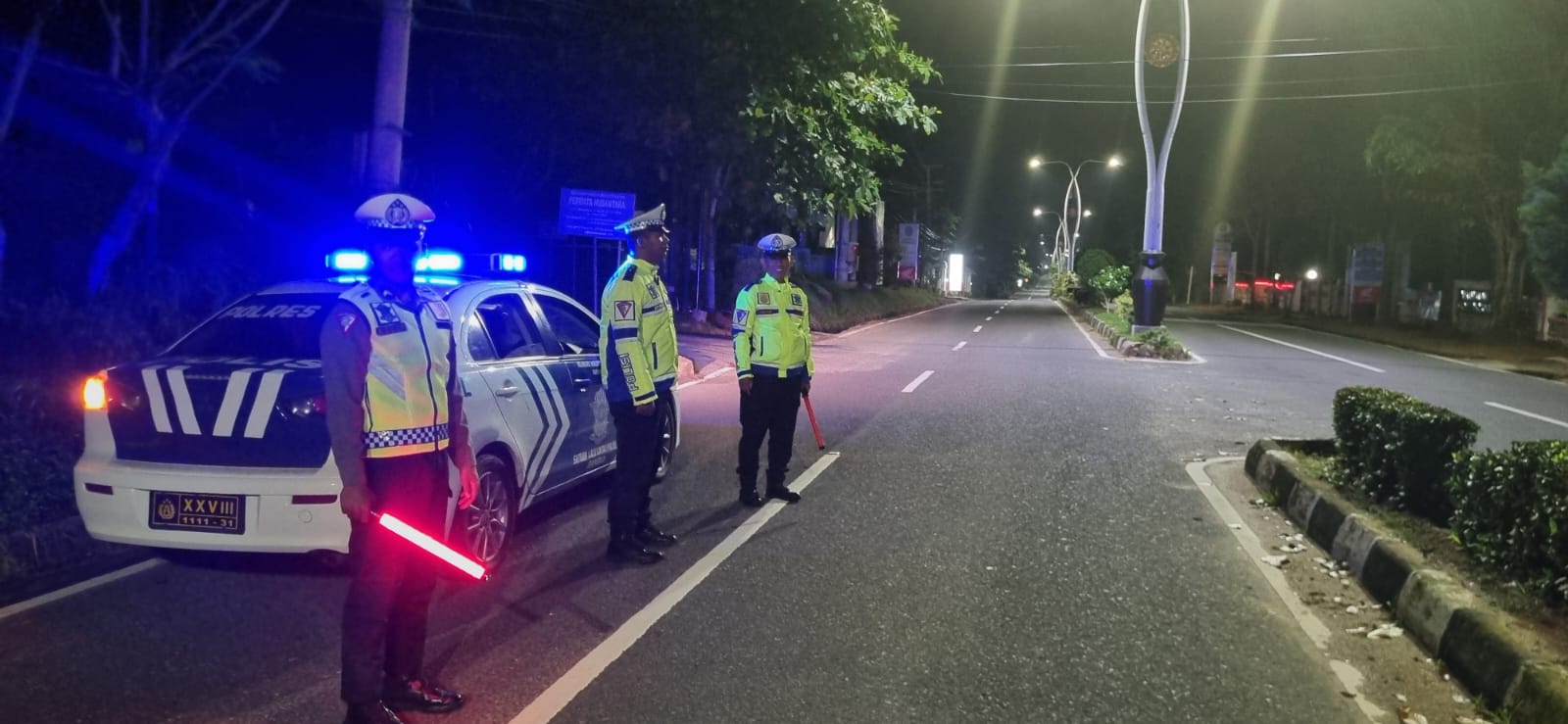 Sat Lantas Polres Bangka Melakukan Kegiatan Patroli Sahur