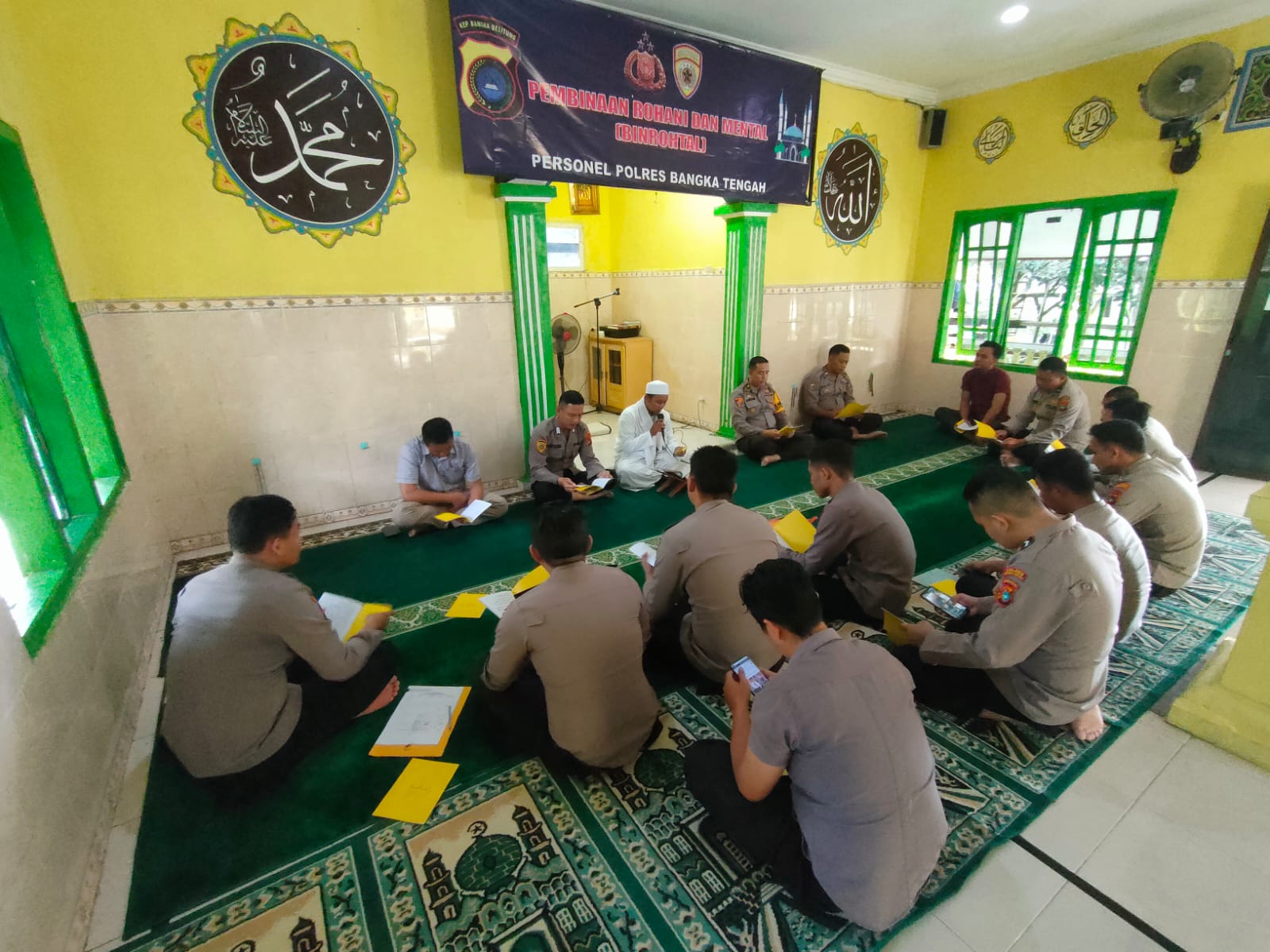 Tingkatkan Keimanan Personil Polres Bangka Tengah Laksanakan Kegiatan Binrohtal