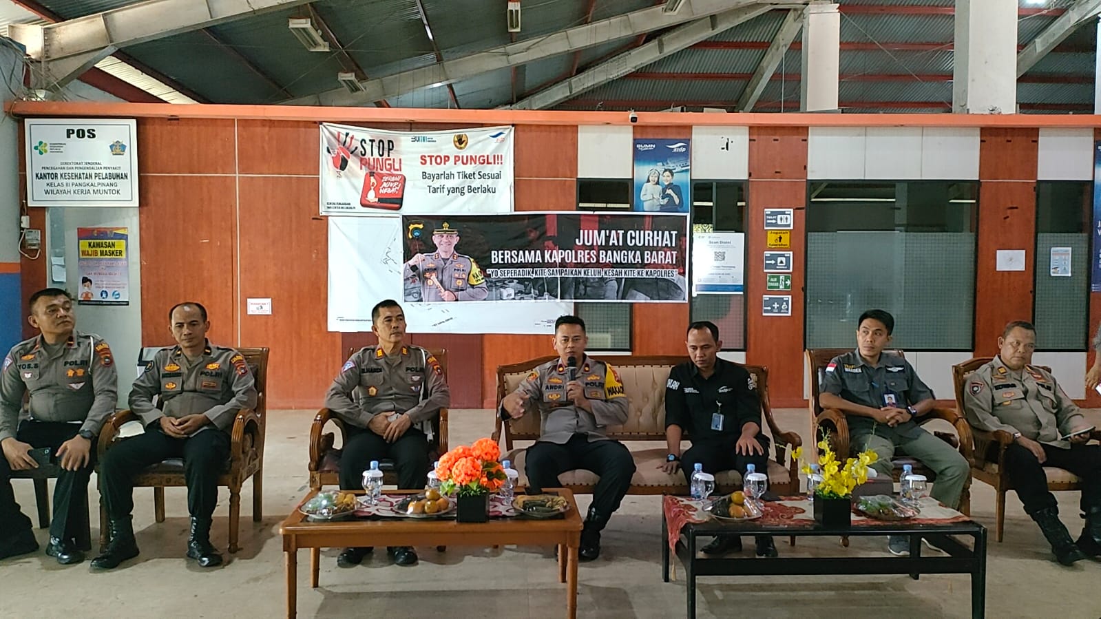 Polres Bangka Barat Bahas Antisipasi Mudik menjelang lebaran idul fitri 1444 H Lewat Jumat Curhat