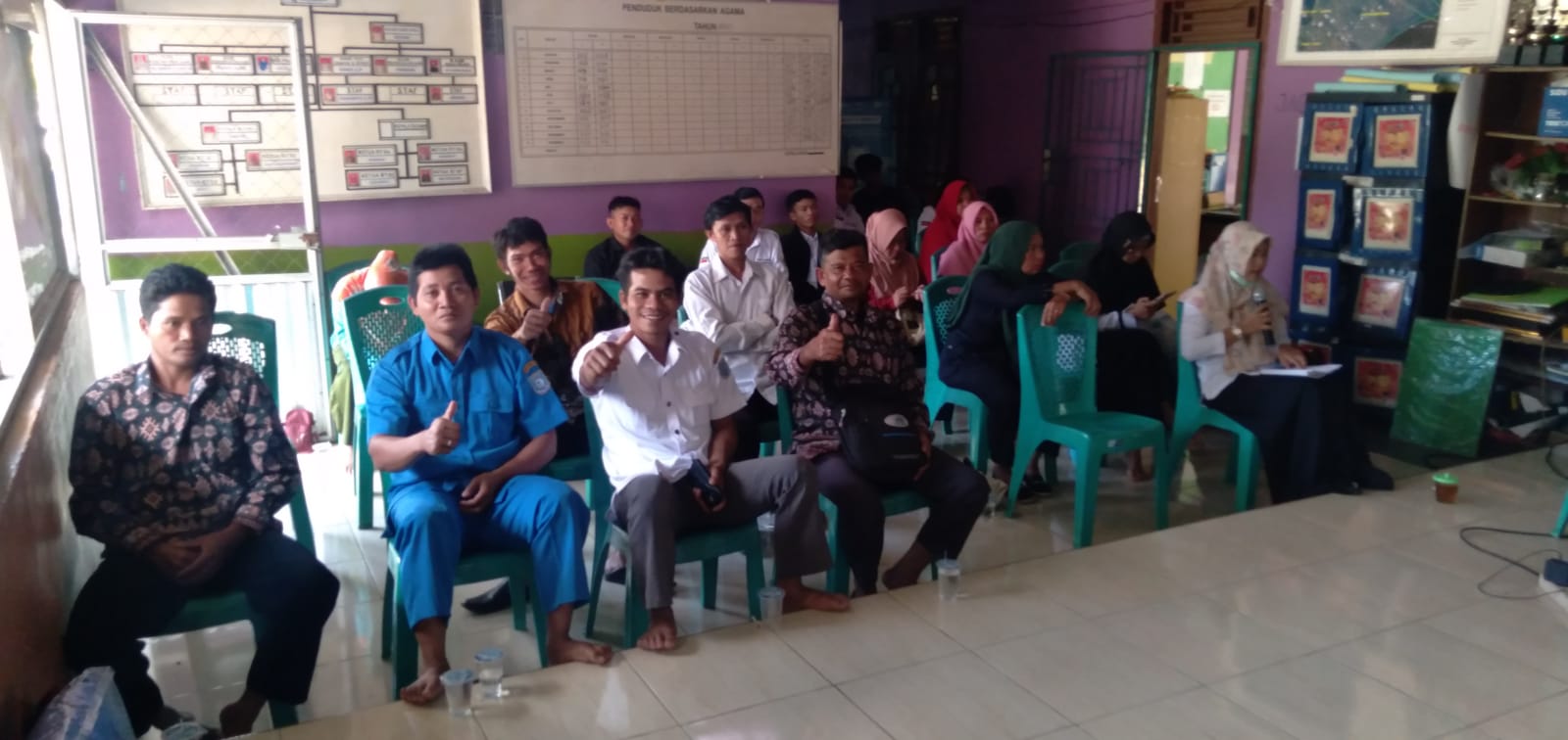 Babinsa Koramil 431-02/Mentok Hadiri Giat Musyawarah Recofusing APBDes 2023 Desa Simpang Tiga