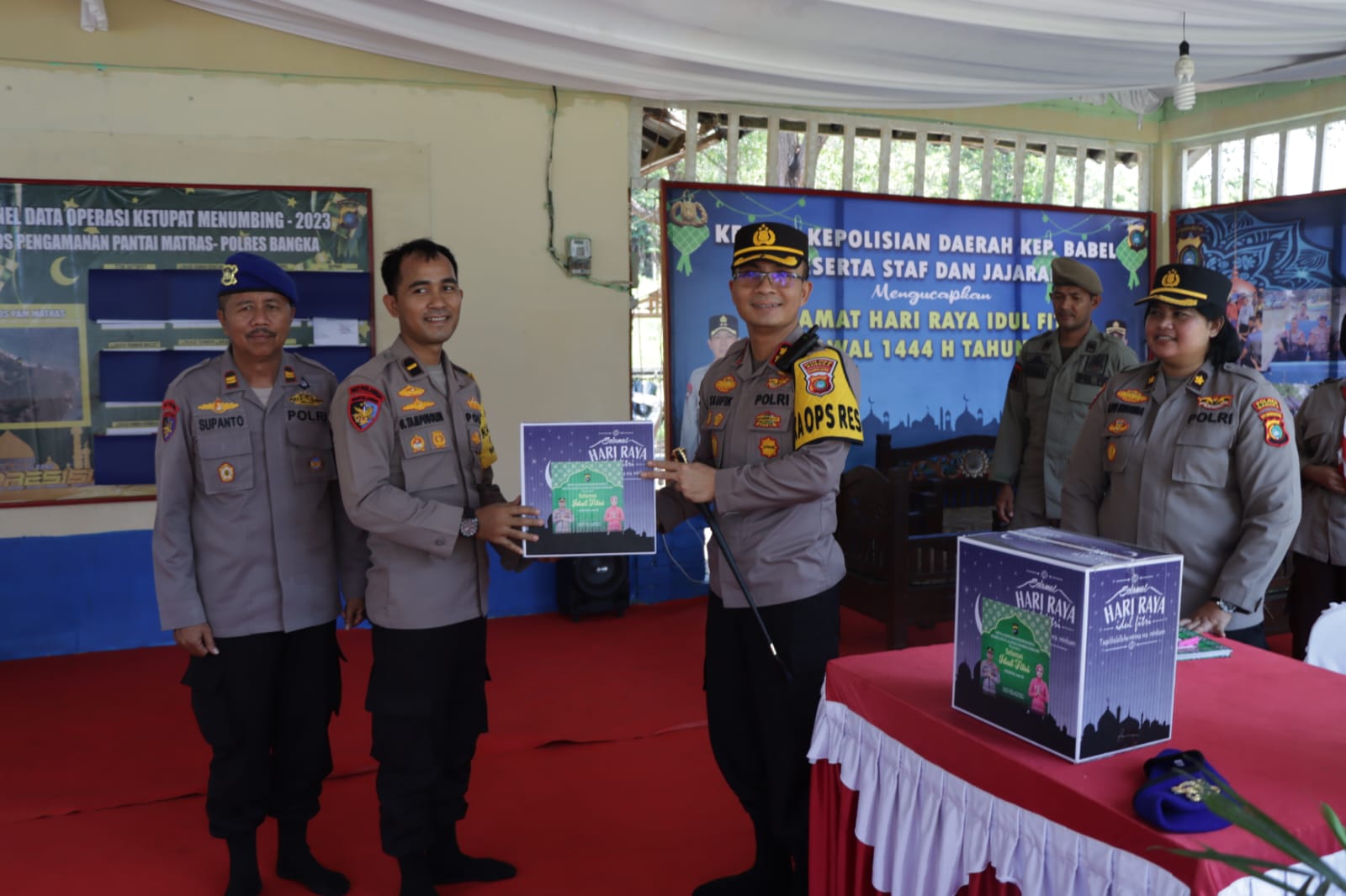 Kapolres Bangka dan Waka Polres Bangka Cek Pos Pengamanan (Pos Pam) dan Pos Pelayanan