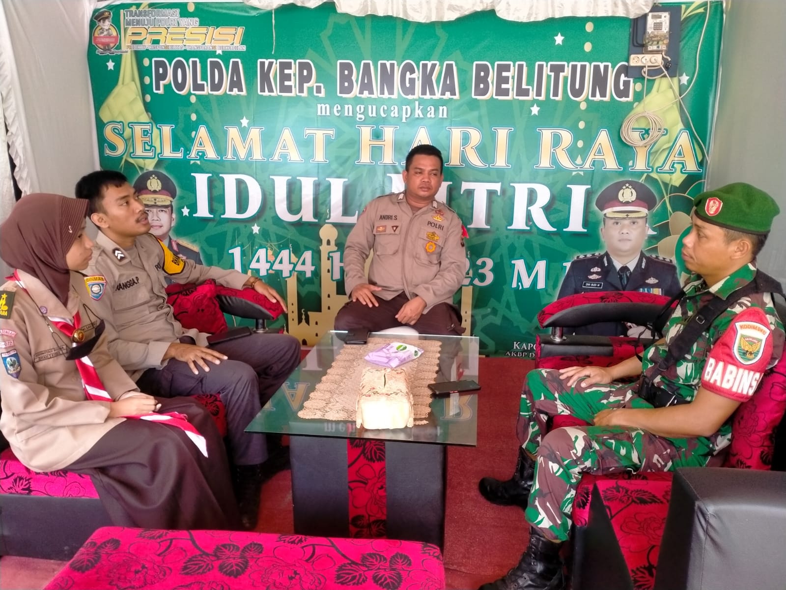 Menjelang Lebaran Idul Fitri 1444 H Terus Melaksanakan Pengamanan di Pos PAM Kembang Kemilau Arung Dalam