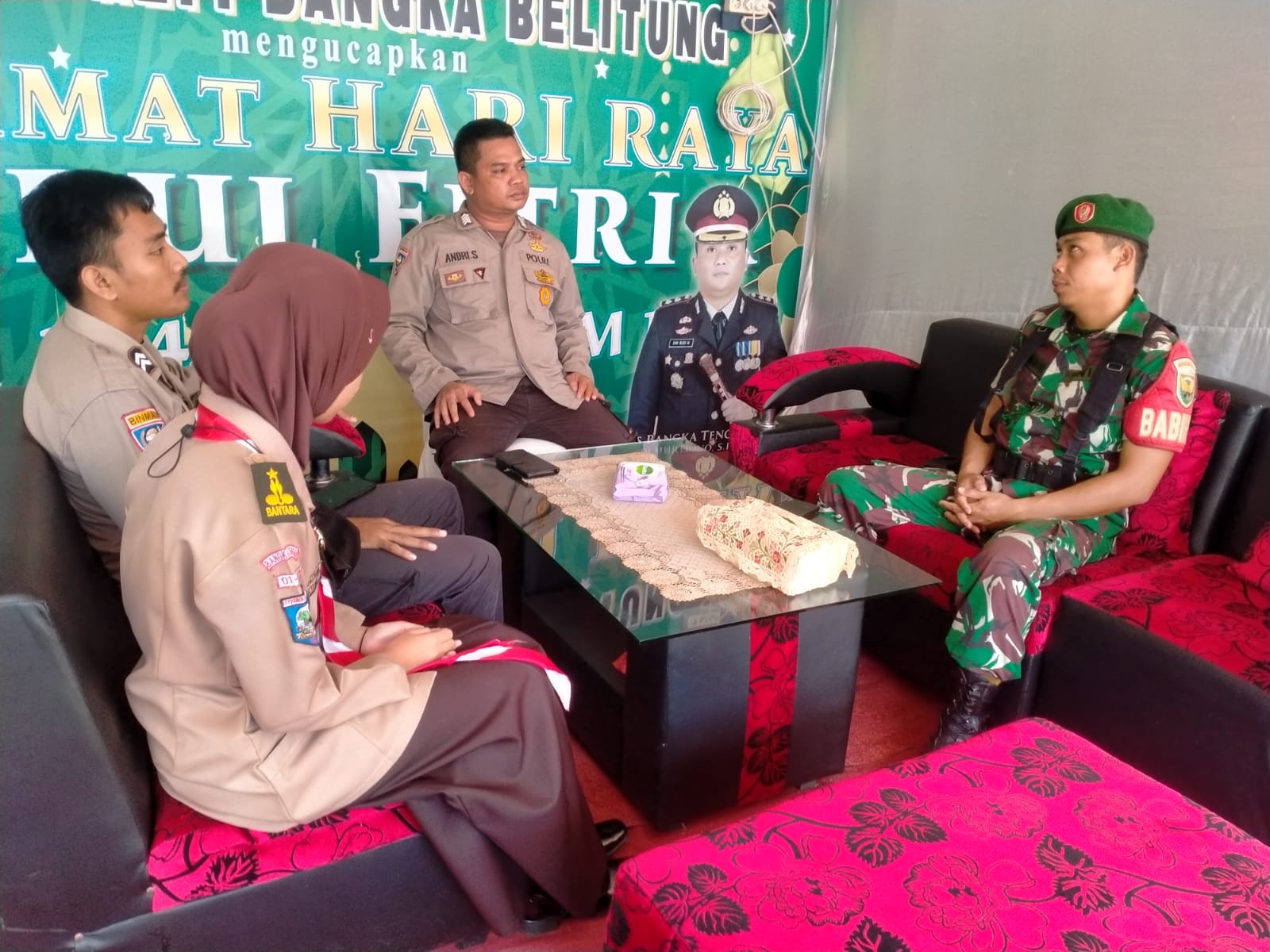 Menjelang Lebaran Idul Fitri 1444 H Terus Melaksanakan Pengamanan di Pos PAM Kembang Kemilau Arung Dalam