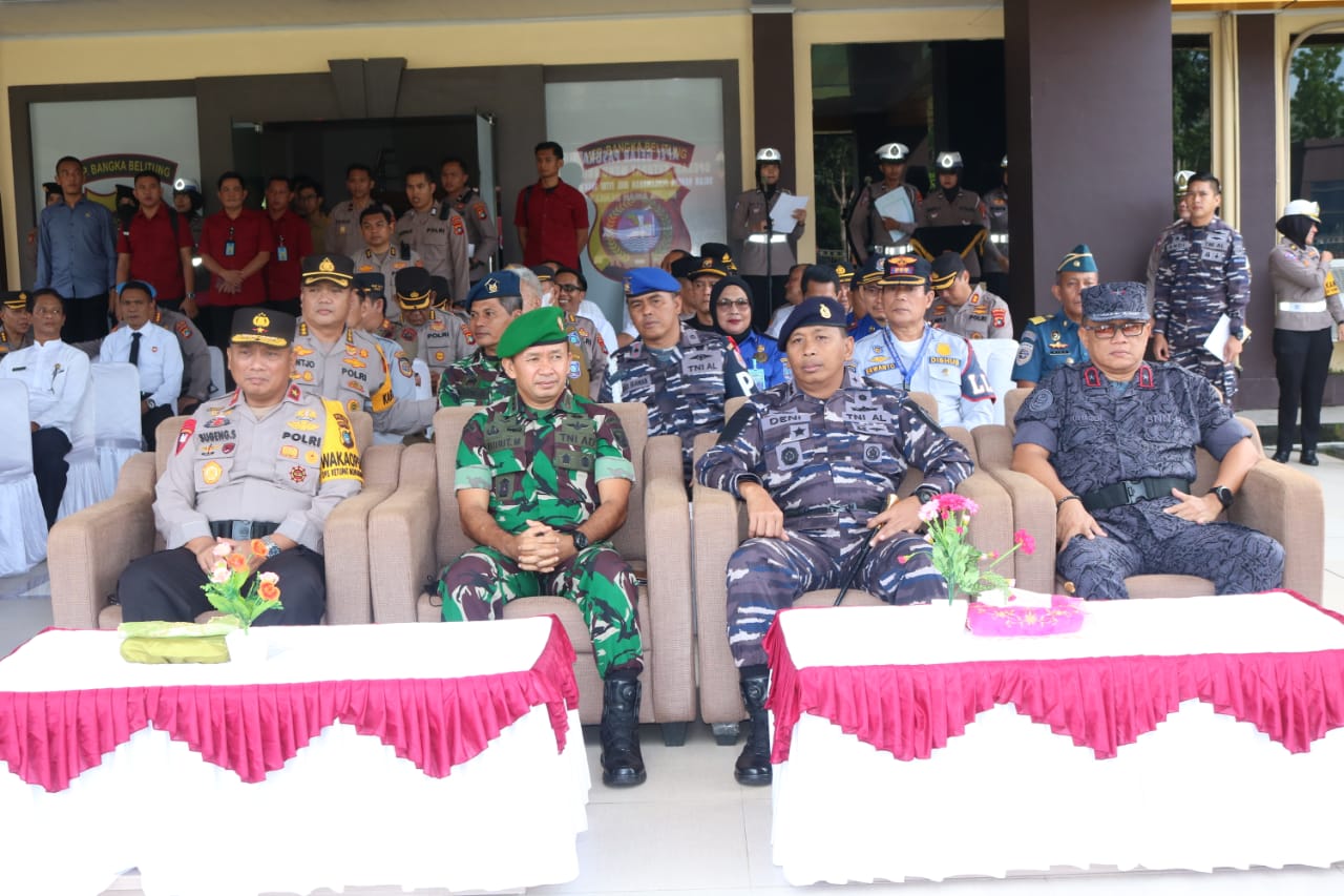 Kasrem 045/Gaya Hadiri Apel Gelar Pasukan Operasi Ketupat Menumbing