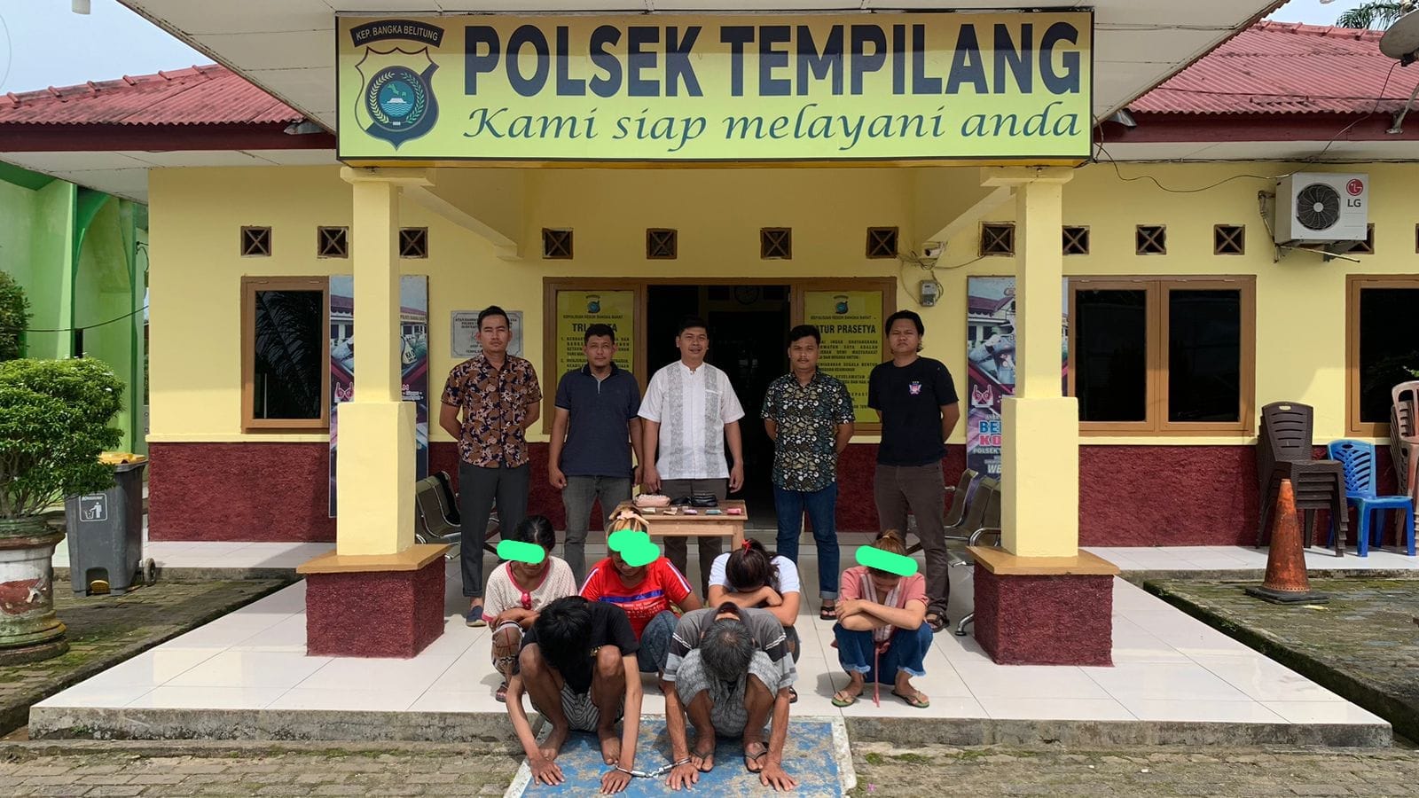 Polsek Tempilang Amankan 6 Orang Pelaku Kasus Perjudian Kartu Domino Jenis Qiu-Qiu