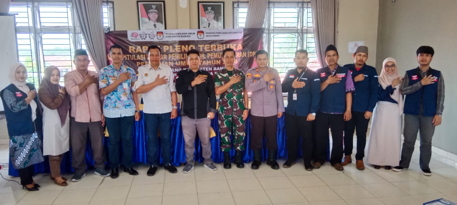 Danramil 0413-03/Merawang Menghadiri Rapat Pleno DPHP Pemilu 2024