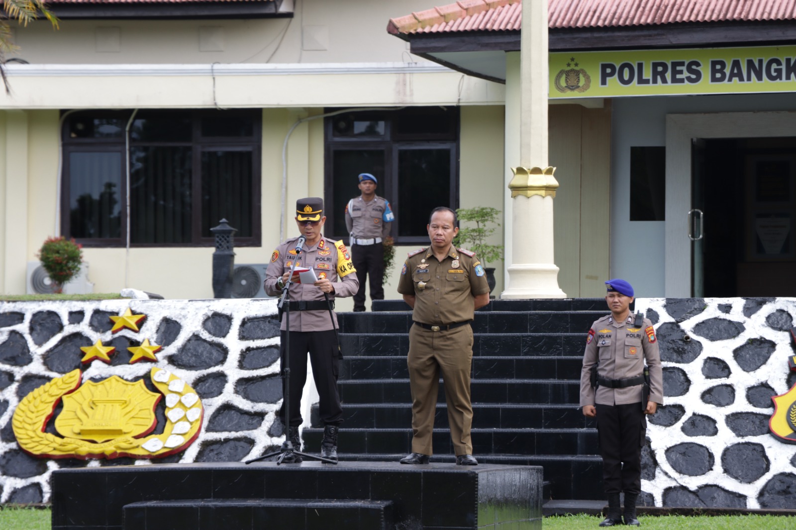 Polres Bangka Laksanakan Apel Gelar Pasukan dalam Rangka Operasi Ketupat Menumbing 2023