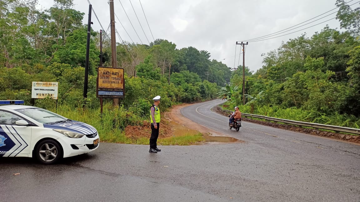 Giat Rutin Sat Lantas Polres Bangka Barat, Patroli Hunting Daerah Rawan Laka dan Pelanggaran