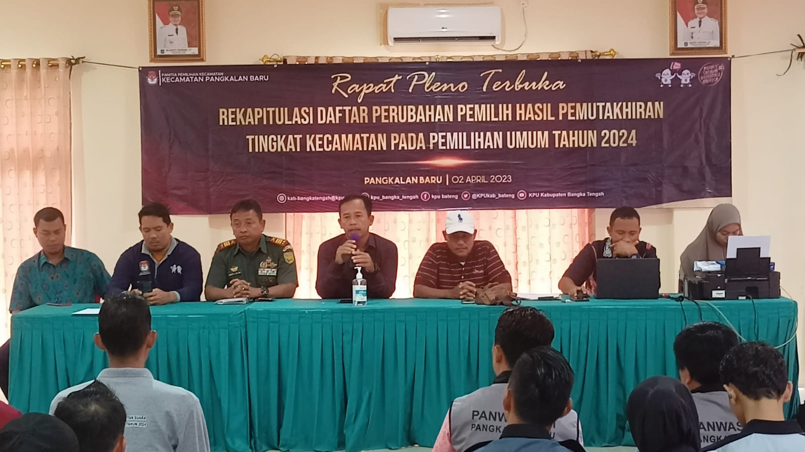 Danramil 0413-09/Pangkalan Baru Hadiri Rapat Pleno Terbuka Rekapitulasi DPHP Pemilu Tahun 2024