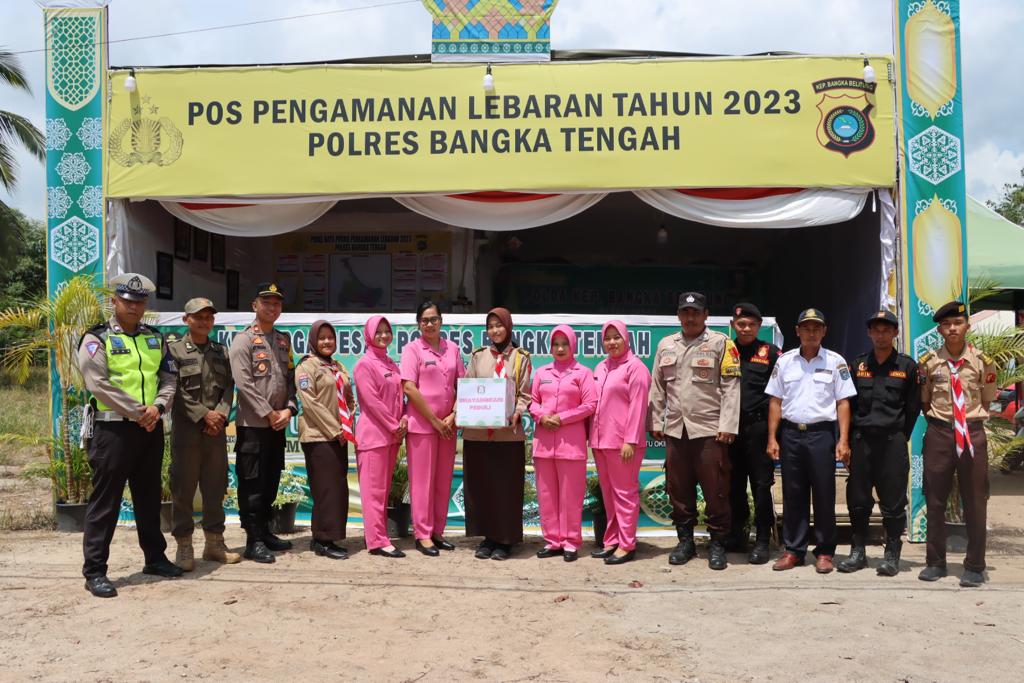 Kapolres Bangka Tengah Beserta Pejabat Utama Sambangi Pospam dan Berikan Semangat Kepada Personil yang Bertugas