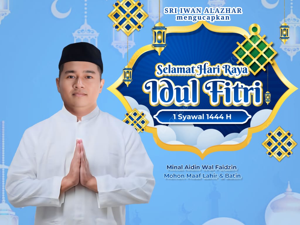 Aipda Sri Iwan Mengucapkan Selamat Hari Raya Idul Fitri 1444H/2023M kepada Warga Masyarakat dan Rekan Media