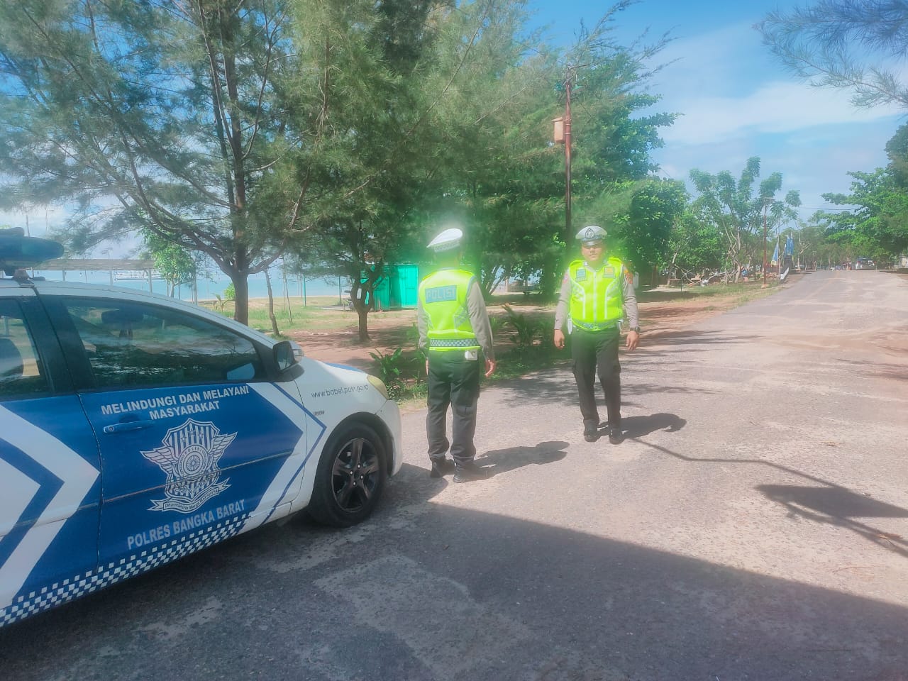 Polres Bangka Terus Patroli Pelabuhan Tanjung Kalian Muntok Terpantau Lengang