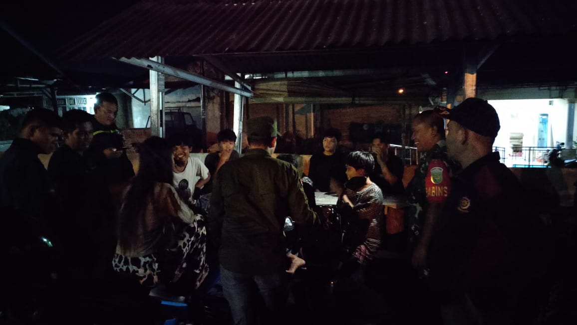 Terapkan Jam Belajar Malam Kodim 0413/Bangka Bersama Pemkot Lakukan Patroli Malam