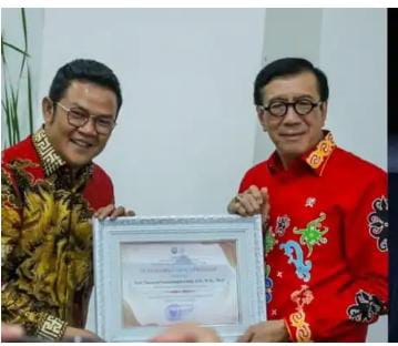 Menteri Hukum dan Ham RI Berikan Penghargaan Kepada Bupati Bangka Selatan