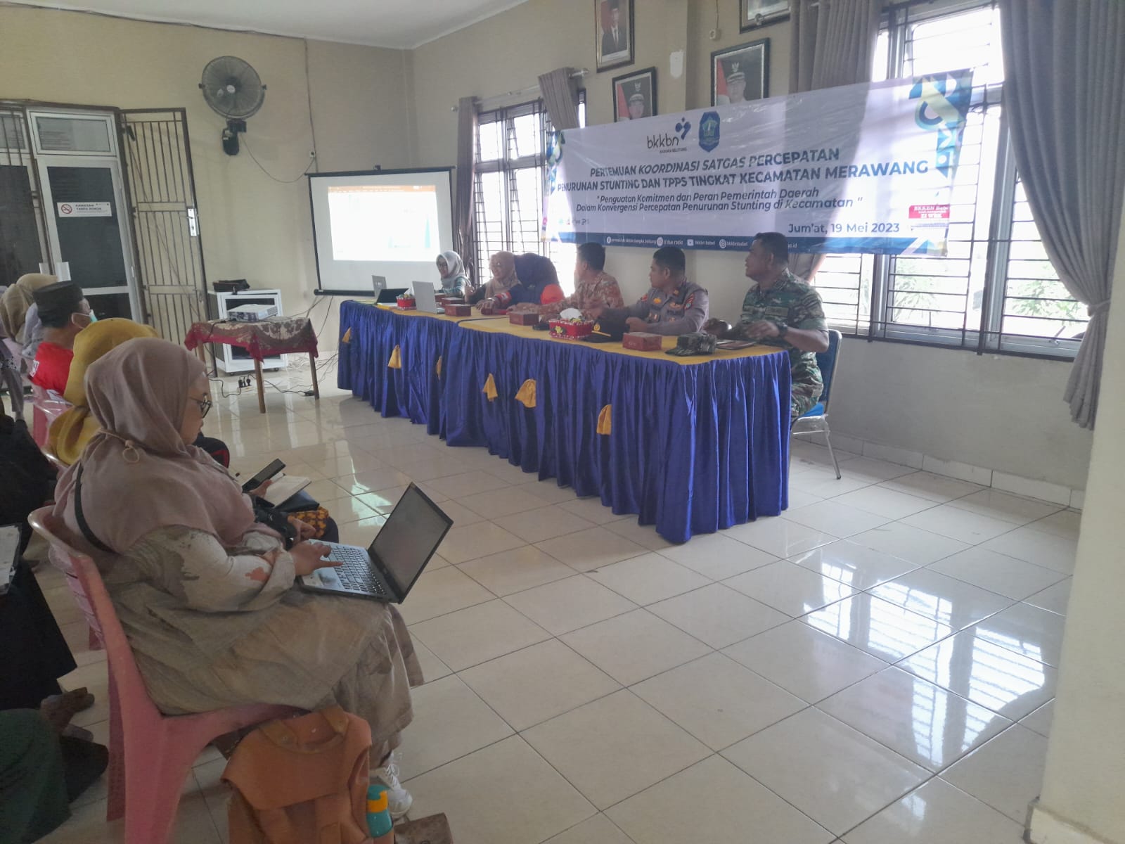 Babinsa Koramil 413-03/Merawang Hadiri Rapat Koordinasi Satgas Percepatan Penurunan Stunting 