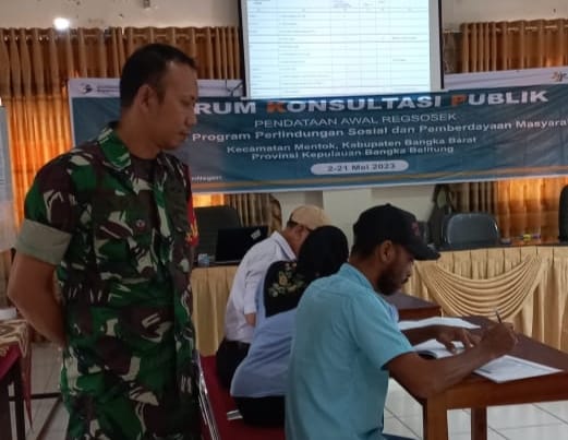 Babinsa Koramil 431-02/Mentok Hadiri Undangan FKP Tahun 2023