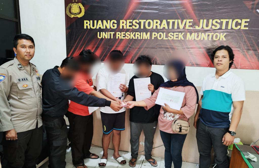 Kasus Pencurian Diselesaikan Secara Restorative Justice di Polsek Mentok