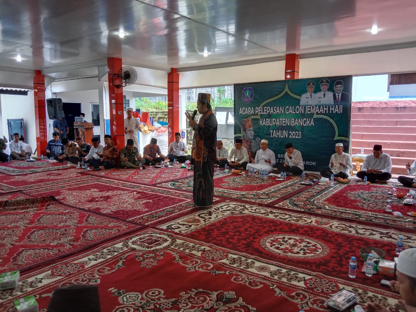 Pgs Danramil Sungailiat Hadiri Persiapan Keberangkatan Jemaah Calon Haji Kabupaten Bangka