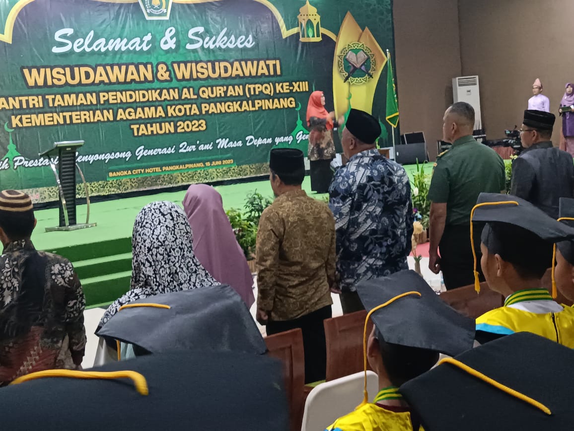 Batituud Koramil Bukit Intan Hadiri Wisuda Santri Pendidikan Al Qur'an tahun 2023