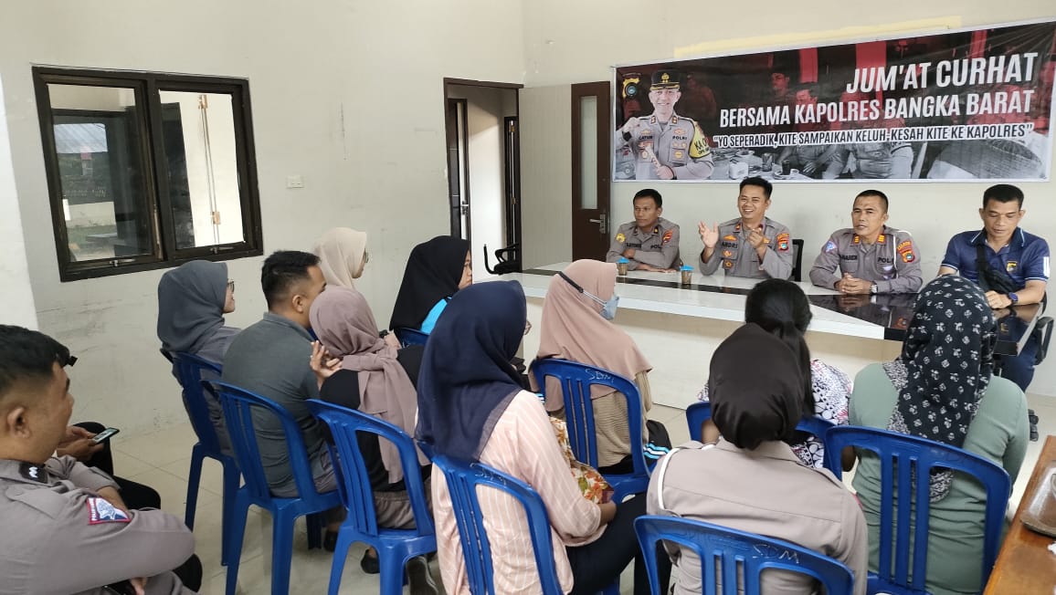 Jumat Curhat, Polres Bangka Barat Ajak Masyarakat Tertib Berlalu lintas