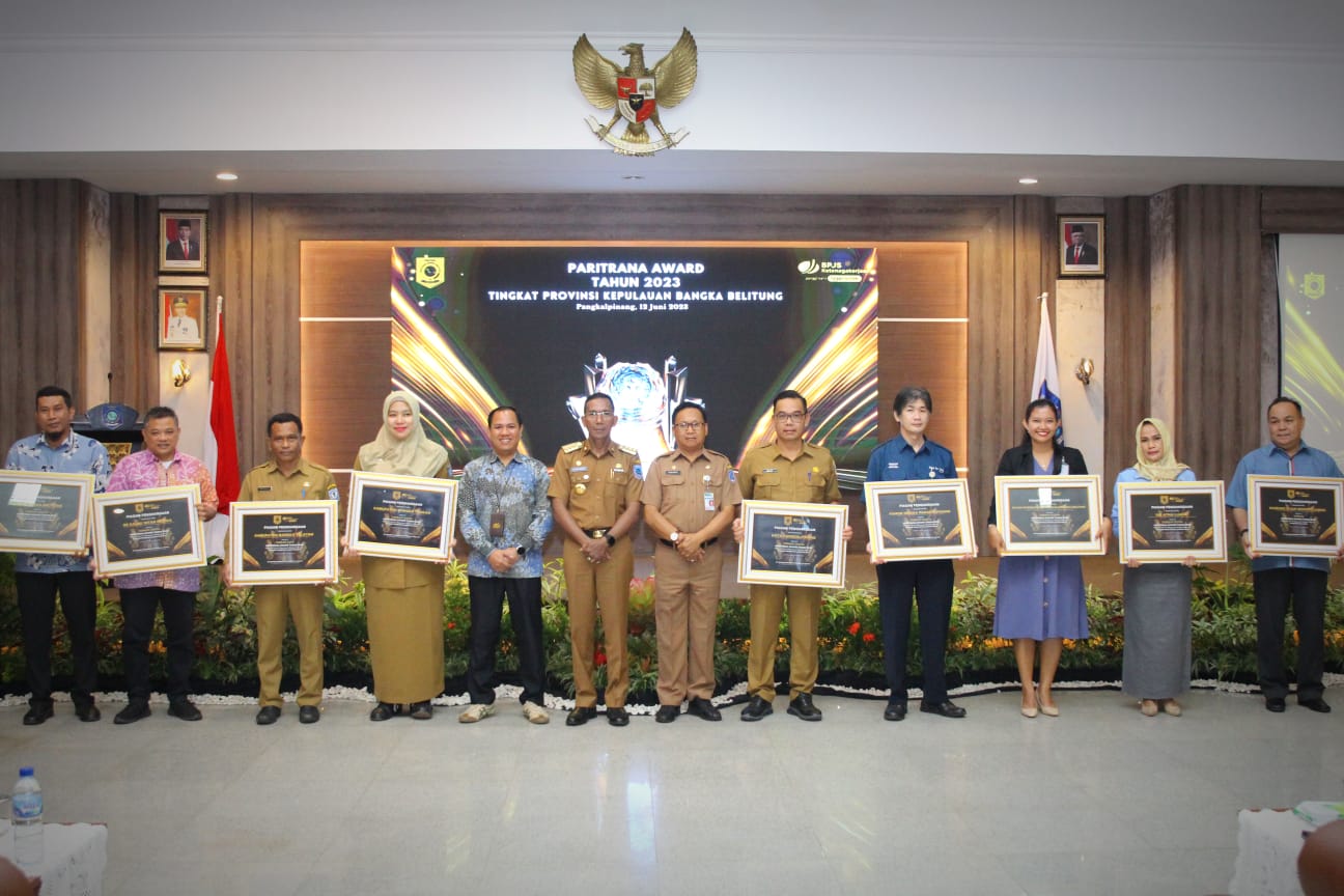 Pemkot Pangkalpinang Terima Penghargaan Paritrana Award 2023