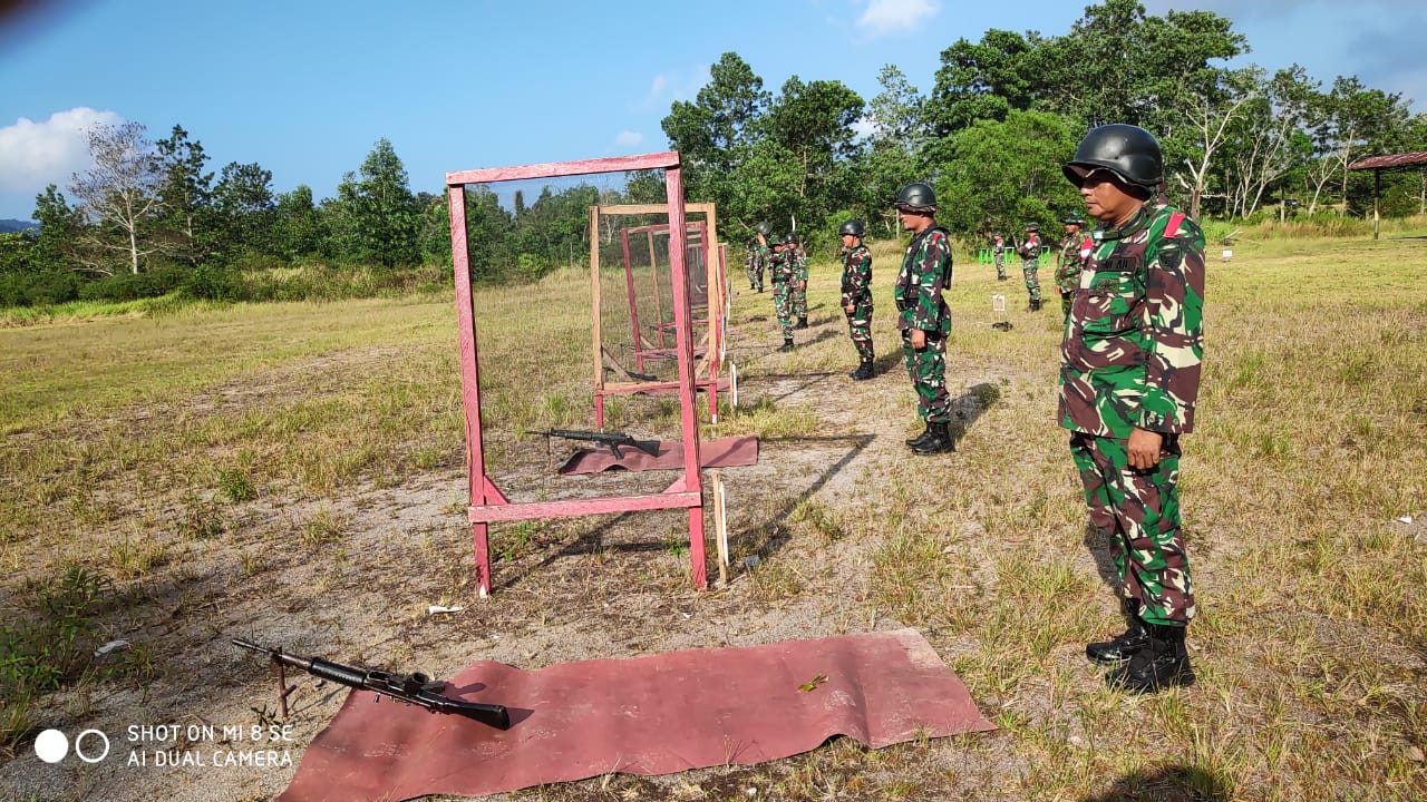 Kodim 0413/Bangka Asah Kemampuan Menembak Prajurit