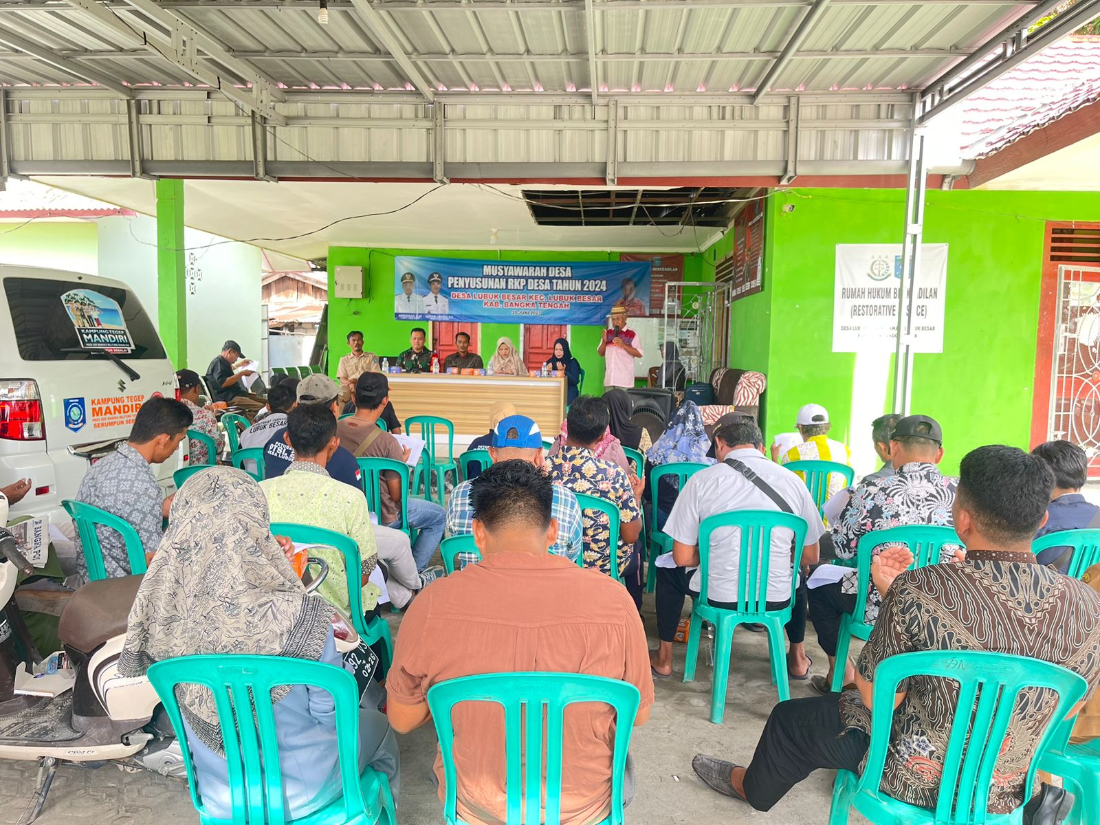 Babinsa Lubuk Besar Hadiri Musdes Penyusunan RKPDes Desa Lubuk Besar