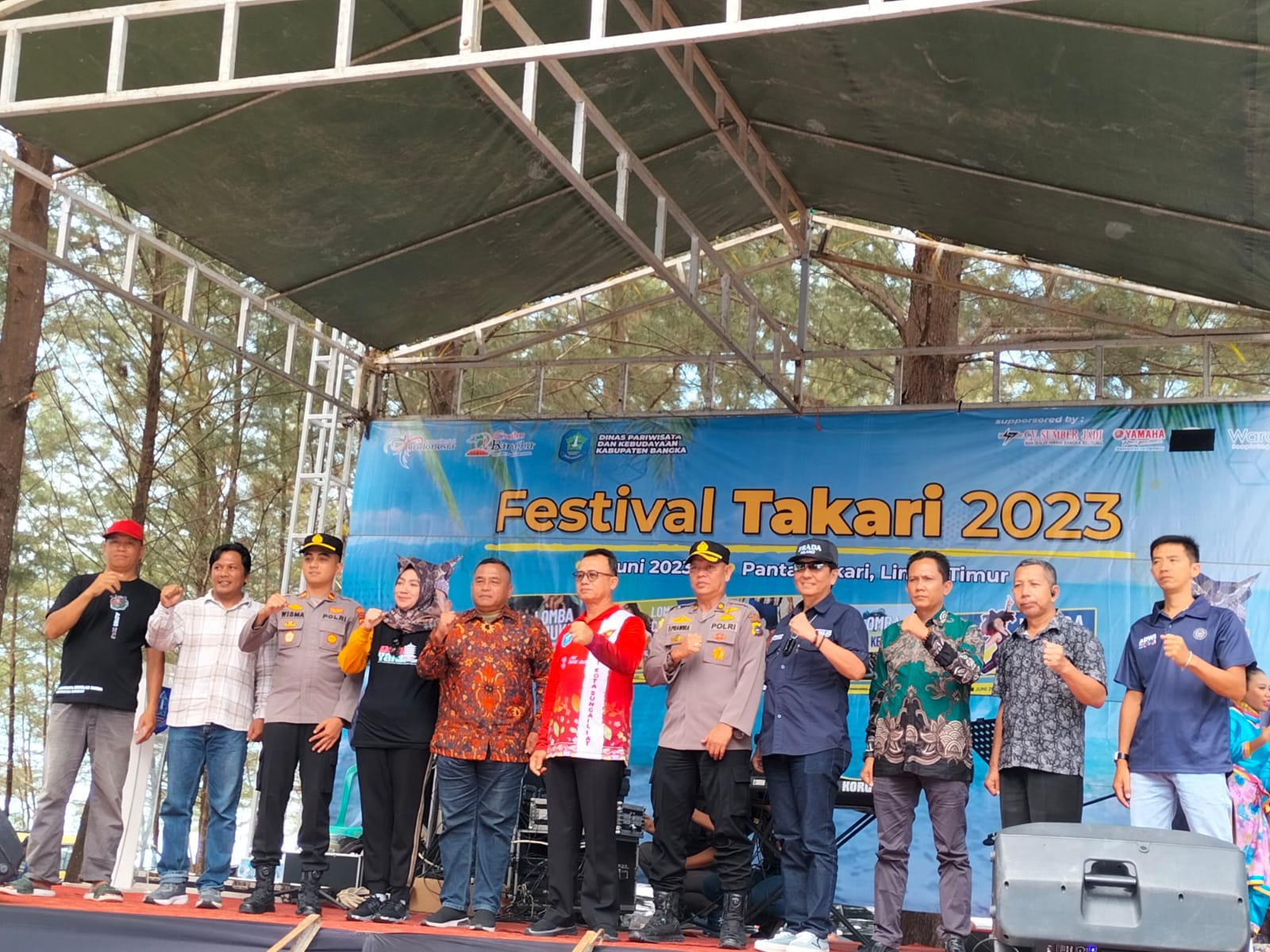 Dukung Destinasi Wisata Daerah Pabung Kodim 0413/Bangka Hadiri Festival Takari tahun 2023 di Pantai Takari lintas Timur