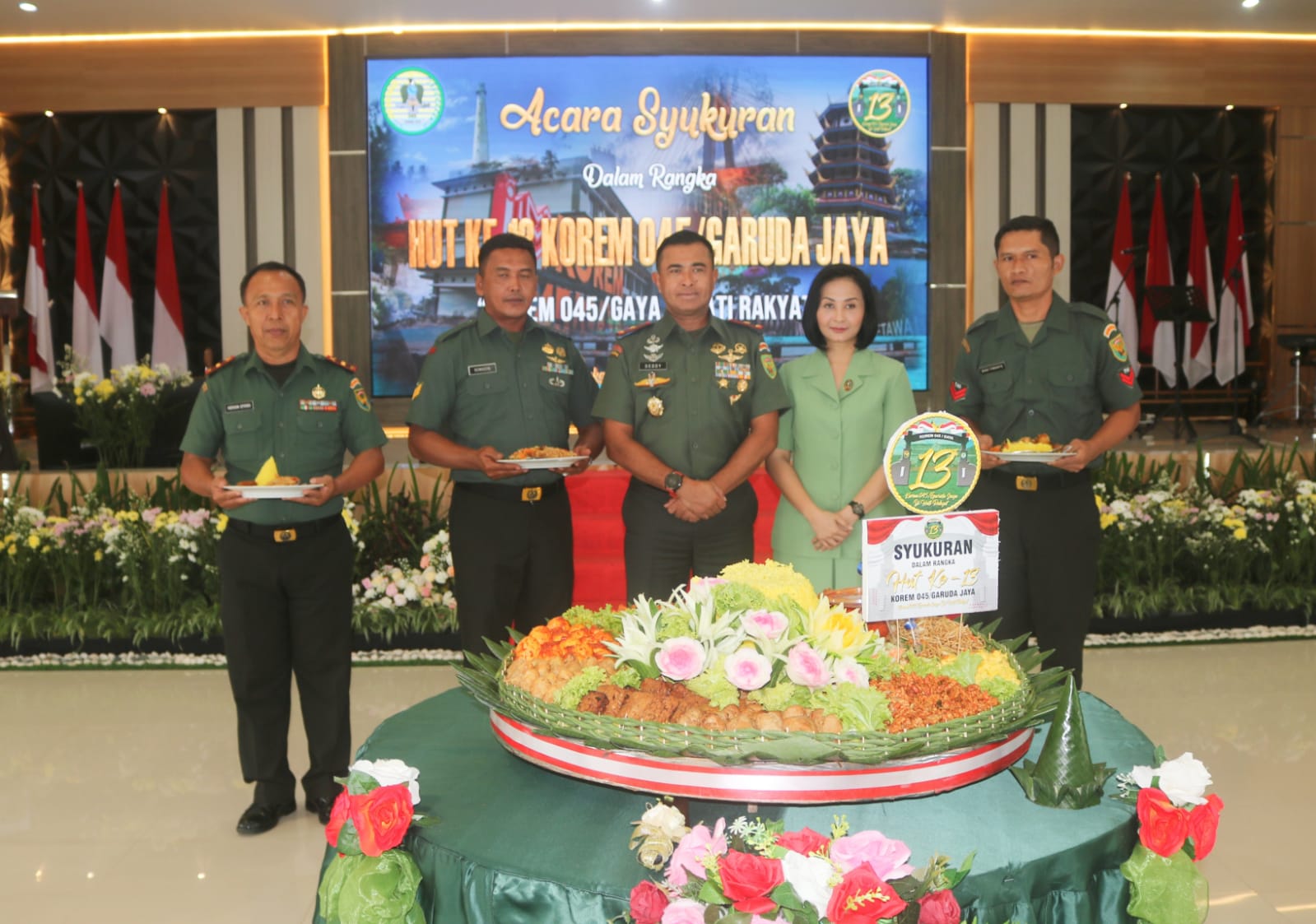 Syukuran Puncak HUT Korem 045/Gaya Diadakan Serentak, Ini Pesan Danrem Brigjen TNI A. Dedy Prasetyo