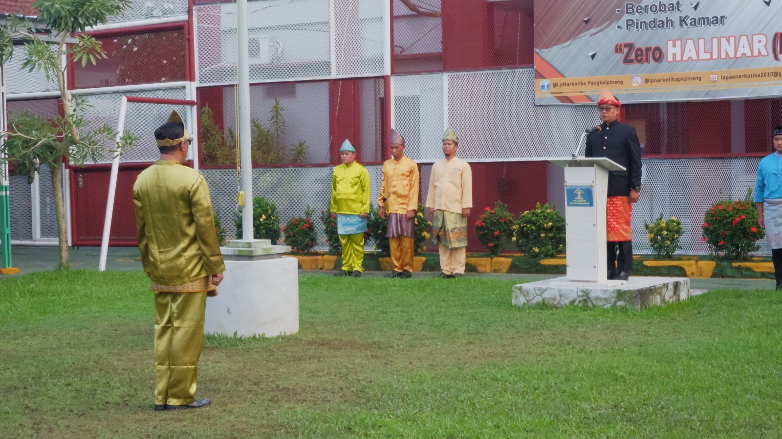 Memperingati Hari Lahir Pancasila, Lapas Narkotika Kelas IIA Pangkalpinang Gelar Upacara Bendera