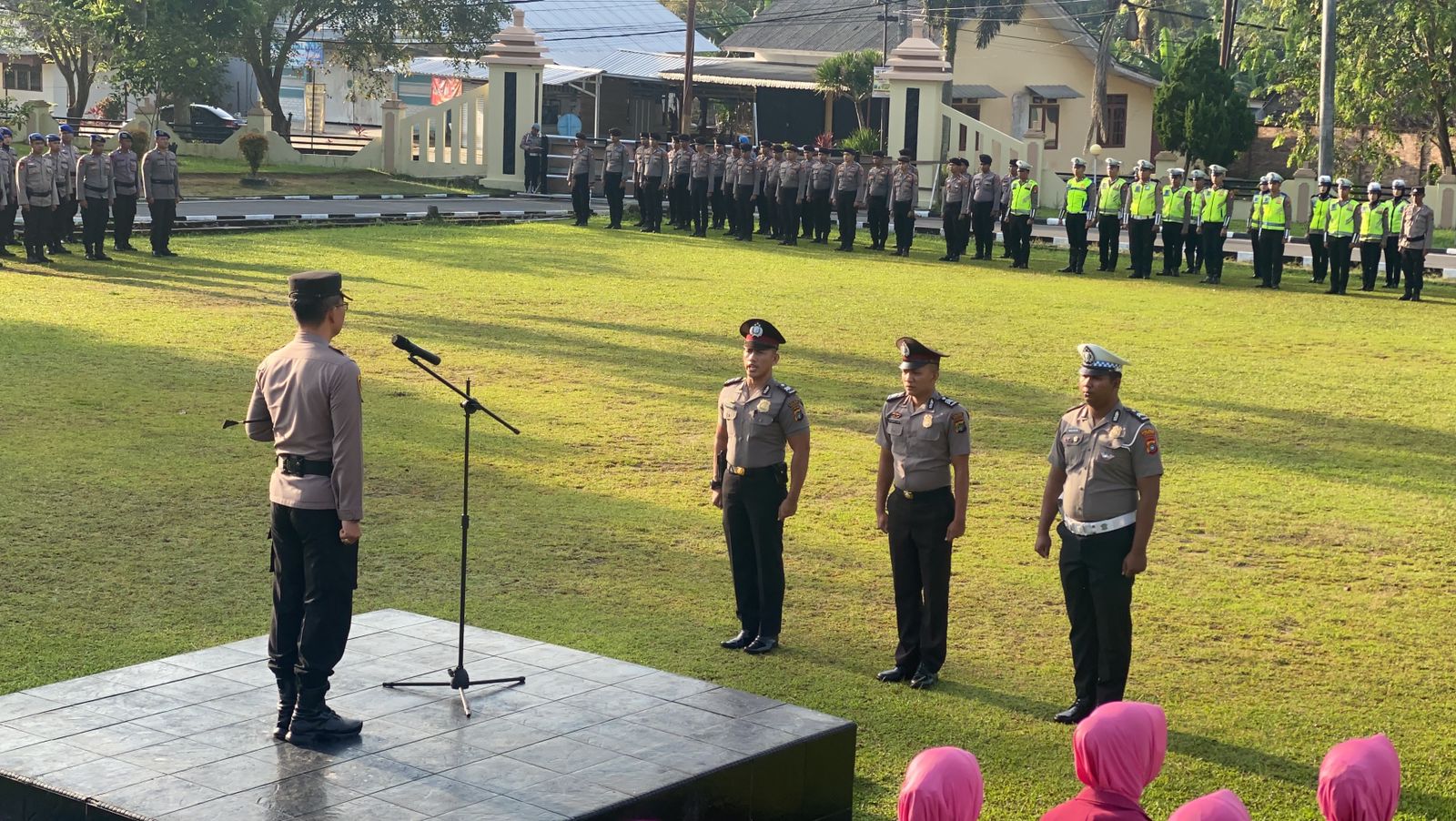 Upacara Kenaikan Pangkat Personel Polres Bangka