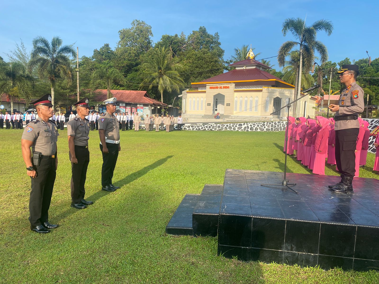 Upacara Kenaikan Pangkat Personel Polres Bangka