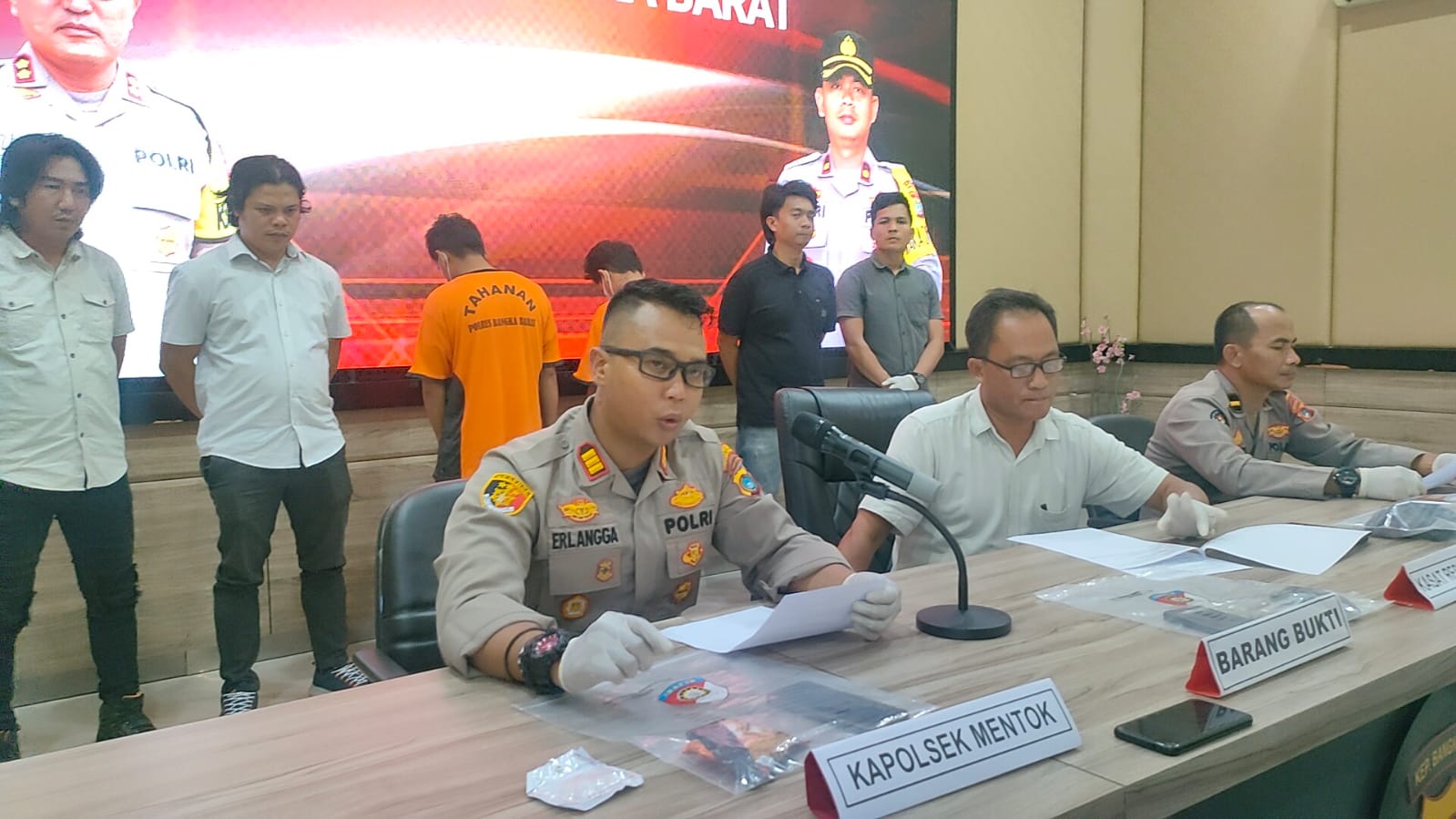 Polres Bangka Barat Laksanakan Konferensi Pers Ungkap Dua Kasus Narkoba