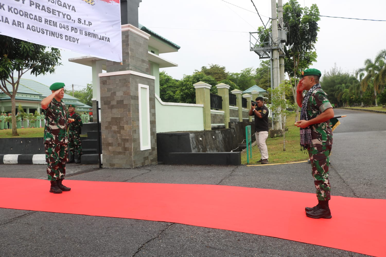 Forkopimda Sambut Kunker Danrem 045/Gaya Ke Kodim 0431/Bangka Barat