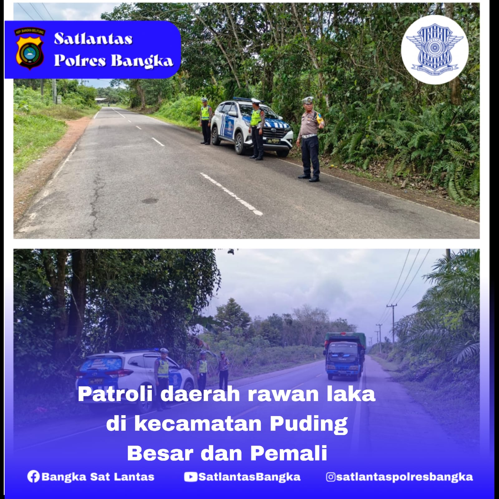 Sat Lantas Polres Bangka Laksanakan Patroli